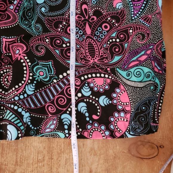 Liquido Medium NWT Sleeveless Turquoise Pink Paisley Print Skort Romper Pockets - Picture 12 of 14